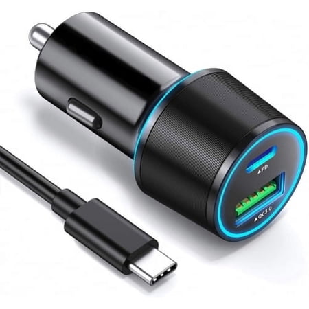 36W Quick Car Charger for Galaxy Tab S7 (2020)/A7 10.4 (2020) Tablets - 2-Port USB Cable Type-C PD Power Adapter DC Socket for Samsung Galaxy Tab S7 (2020)/A7 10.4 (2020) price history on PriceWatchPro