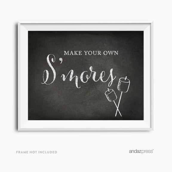 Build Your Own S'mores Vintage Chalkboard Wedding Party Signs