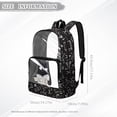 thumbnail image 7 of COEQINE Clear Backpack Heavy Duty for Women Girls, See Through School Backpack for Sport, 17 Inch Large Bookbag Daypack for High School & College, Reading Cat Black, 7 of 7