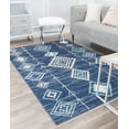 thumbnail image 3 of Soleil BR15G Native Blues Tribal Moroccan blue Area Rug, 8'x10', 3 of 10