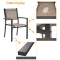 thumbnail image 4 of ACEGOSES 7-Piece Modern Outdoor Dining Furniture Set, Rust and Weather Proof Steel and Textilene Chairs, HIPS Tabletop for Garden, Porch and Patio, Taupe, 4 of 6