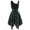 Green, variant on plaid dresses for women vintage off the shoulder high waisted dress bandage high waisted skirt irregular hem dress