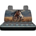 thumbnail image 5 of ZEN Western Horse Truck Bench Seat Cover Native Universal Fit Split Car Seat Cover for Bench Seat Tribal Car Rear Seat Protectors for SUV Truck, 5 of 13