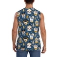 thumbnail image 4 of Fotbe Men's Winter Animal Friends Print Men's Sleeveless Muscle Tank Tops Casual T-Shirts for Gym Workout Beach-Medium, 4 of 8