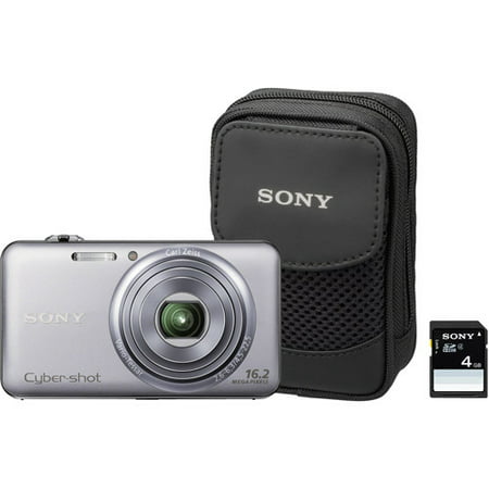 Sony Cyber-Shot DSC-WX70BDL 16.2MP CMOS Digital Camera with 4 GB Memory Card and Case (Silver) (2012 Model)