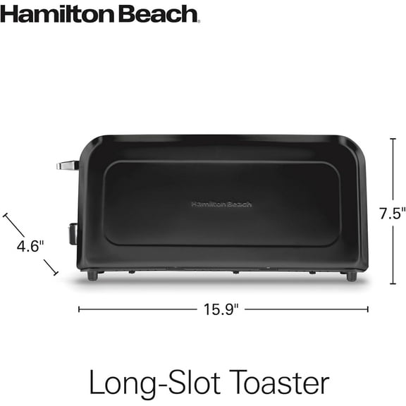 Extra Wide Long Slot 2 Slice Toaster, Browning Control With 7 Shades, Bagel Function, Cancel Button & Auto Shutoff, Modern Slim Design Fits Any Space, Black