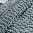thumbnail image 4 of Juego de edredón EVERGRACE Luxury Velvet Full Queen Blue, 4 of 9