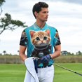 thumbnail image 4 of Daiia Underwater Diving Cat Pattern Men’s Polo Shirts,Solid Deck Shirt,Classic Fit, Breathable Cotton Polo for Casual and Sport Wear-Small, 4 of 7