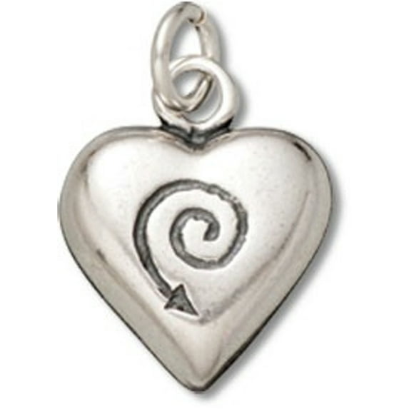 Sterling Silver 30" 1mm Box Chain Tribal Art Never Ending Arrow Heart Pendant Necklace