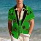 thumbnail image 4 of Ceisia St. Patrick's Day Men's Unisex Hawaiian Shirt | Summer Beach Casual Short Sleeve Button Down Gift Printed Top, 4 of 9