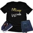 thumbnail image 3 of Mickey Wicked Shirt, Animal Kingdom Epcot Magic Kingdom Vacation Shirt Casual Unisex Short Sleeve ( XX-Large, Black), 3 of 4