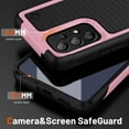 thumbnail image 2 of ELEHOLD for Samsung Galaxy A52/A52s 5G 2021 Fit Case, Military-Grade Dual Layer Raised Frame Screen & Camera Lens Protective Armor Hybrid PC+TPU Anti-Drop Shockproof Slim Rugged Case,Pink, 2 of 8