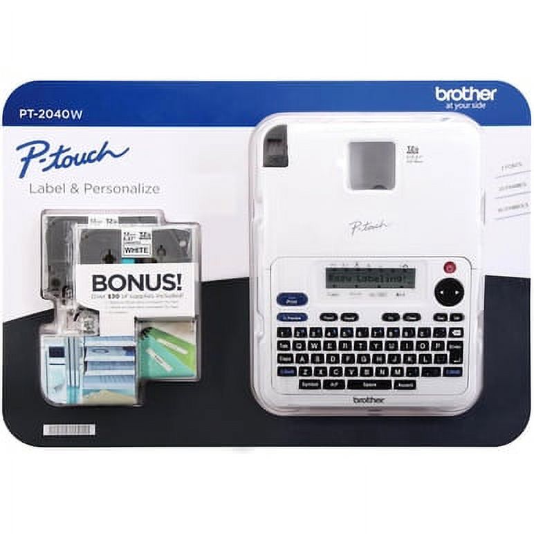 Brother P-Touch PT-2040W Label Maker with AC Adapter & Bonus Tapes photo 1