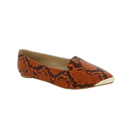 

PENNY LOVES KENNY NIK WOMEN SLIP-ON SHOE IN ORANGE FAUX SNAKE
