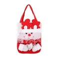 thumbnail image 6 of PPgejGEK Knitted Christmas Gift Bag 29x23cm 11.41x9.05in Red Scarf Snowman Design Tote for Candy Storage Holiday Party Favor, 6 of 9