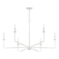 Salerno 6-Light Chandelier in Bisque White