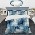 thumbnail image 2 of Designart "Elegance In Blue Ethereal Marble Harmony" Marble Bedding Covert Set - Glam Bed Set With 2 Shams, 2 of 5