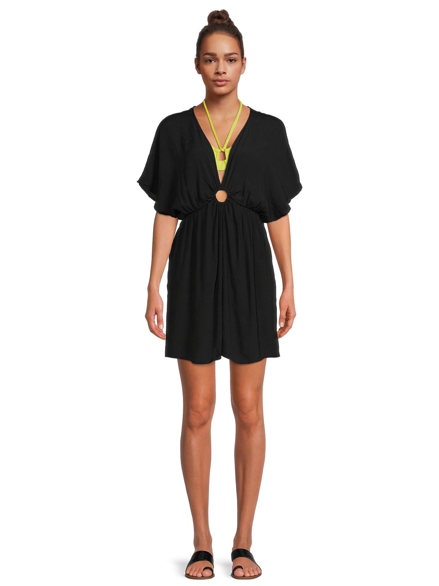 Time and Tru Women's O Ring Batwing Cover Up