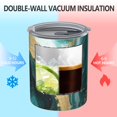 thumbnail image 2 of 12oz Coffee Tumblers Teal Gold Marble Pattern Stainless Steel Vacuum Insulated Travel Tumbler Coffee Cups Mug with Lid and Straw with Cleaning Brush for Cold & Hot Drinks, 2 of 5