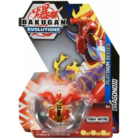 UPC: 0778988413395 | Bakugan Platinum Series Dragonoid Single Figure & Trading Card (Red)
