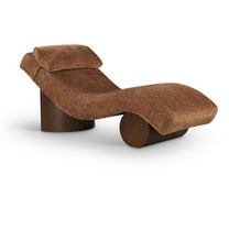 Meridian Furniture Marcella Cognac Fabric Upholstered Chaise Lounge