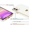 thumbnail image 4 of Compatible with iPhone 11 Case,Women Girsl Cute Love Heart Plating Design Protective Bumper with Camera Lens Cover Slim Shockproof Silicone Soft Phone Case for iPhone 11 White, 4 of 13
