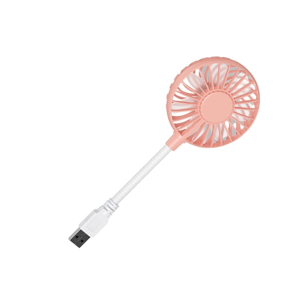 Cateissary Ventilador Usb recargable silencioso banco de energía de refrigeración Mini herramientas de juego ventiladores eléctricos de Electrodomésticos Rosa