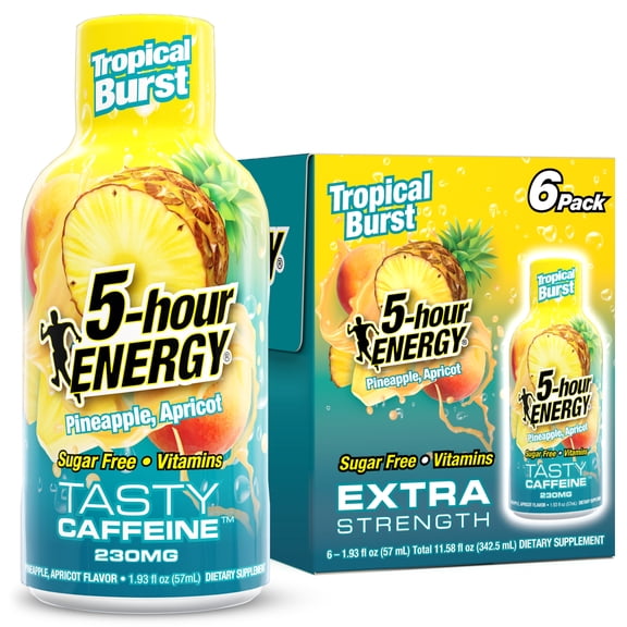 5-hour ENERGY Shot, Extra Strength, Tropical Burst, 6 Count