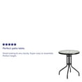 thumbnail image 4 of Emma + Oliver 23.75" Round Tempered Glass Metal Table, 4 of 9