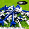 thumbnail image 6 of SAPLIZE Plastic Golf Tees Pack of 50(2-3/4"&3-1/4" Available) Reduces Friction & Side Spin 4 Prongs Plastic Tees, Mixed, 6 of 7