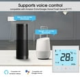 thumbnail image 2 of THP1000-UHPW Thermostat de Chauffage Électrique Intelligent Wi-Fi Contrôleur de Température Numérique Tuya/contrôle par Application Smartlife Écran LCD Rétroéclairé Commande Vocale Programmable Compatible avec Amazon Echo/Google, 2 of 8