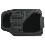 Carpet/Rubber Floor Mats, Black, 4pc