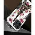 thumbnail image 4 of Case and Pouch Bundle for iPhone 14: Heavy Duty Armor Rugged Case (Eiffel Tower Flowers) and Vertical Rugged Nylon Belt Holster (Digital Camo), 4 of 9