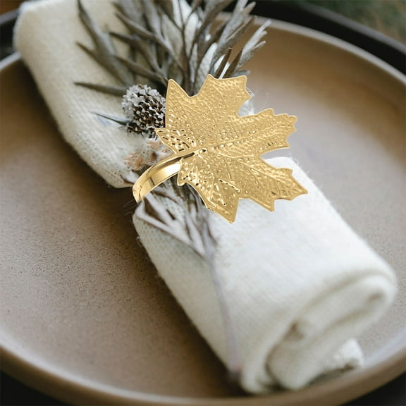 HORIALENCE Dinning Table Decor Napkin Ring 4Pcs 2.4x2.2in