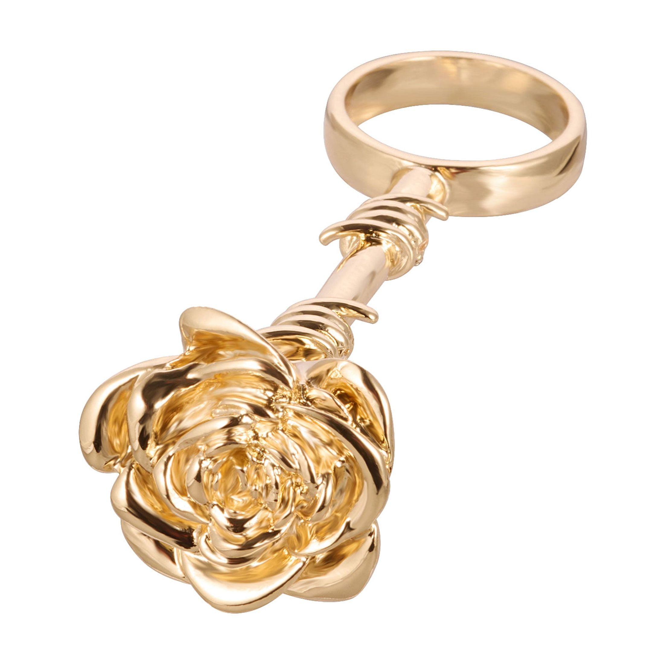 Bella by Thorne Rose Blossom Adult Ring, Gold- 9, (Unisex)