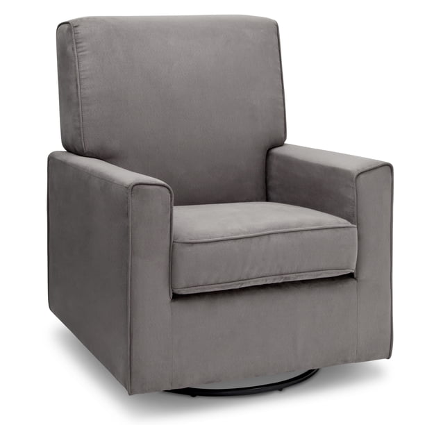 Delta Children Ava Nursery Glider Swivel Rocker Chair, Graphite