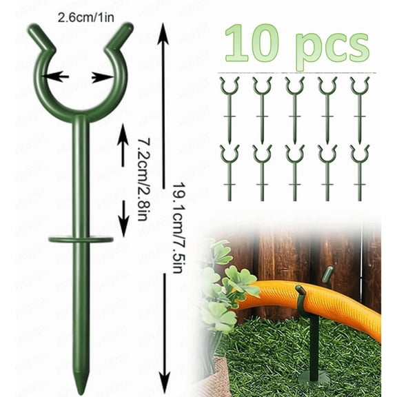Garden Hose Guide Stakes Set of 20 - Heavy Duty 3/4” Hose Holder Spike for Lawn & Plant Saver, Yard Soaker Support, Durable Kink-Free Watering (Fit 3/4”Hoses)