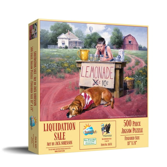SUNSOUT INC - Liquidation Sale Lemonade Stand - 500 pc Jigsaw Puzzle by Artist: Jack Sorenson - Finished Size 18" x 24" - MPN# 16851