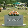 thumbnail image 6 of Sympathy Silks Artificial Cemetery Flowers 30" Peach Open Rose/White Mum cemetery saddle, 6 of 8