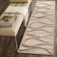 thumbnail image 2 of LR Home Tranquility Beige 2 Ft. x 7 Ft. Serpentine Stripes Beach Runner Rug, 2 of 9