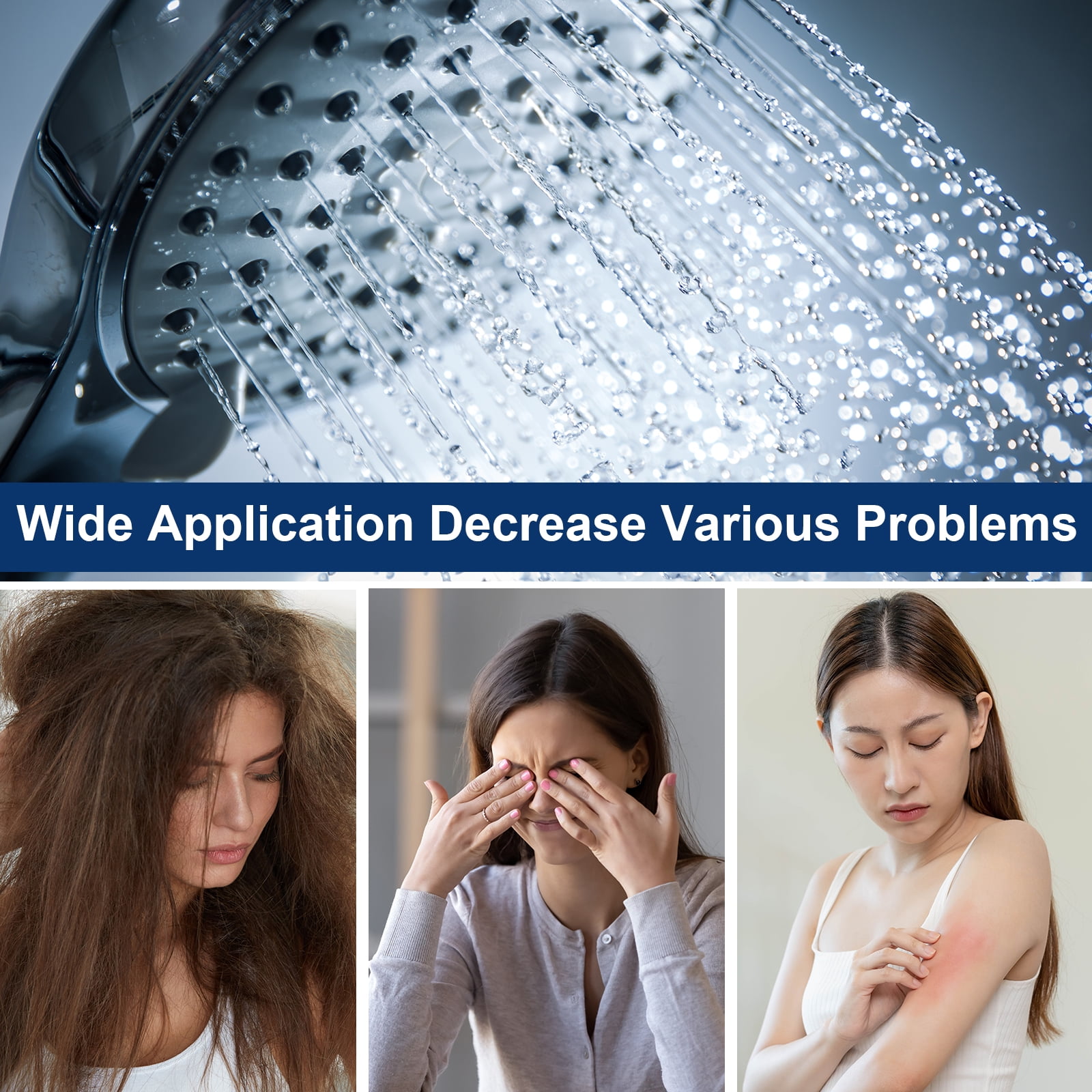 Unique Bargains 3Pcs Replacement Shower Head Bead for Filter 3-4mm White