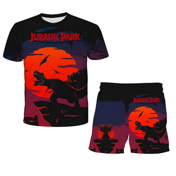 2023 año verano Jurassic World Dominion moda niño niña pantalones cortos ropa niños camiseta ropa niños 1-14 años ropa Suit9T Gao Jinjia LED