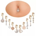 thumbnail image 5 of K-KED Clip On Belly Button Ring CZ Butterfly Fake Belly Navel Piercing Body Jewelry-10, 5 of 9