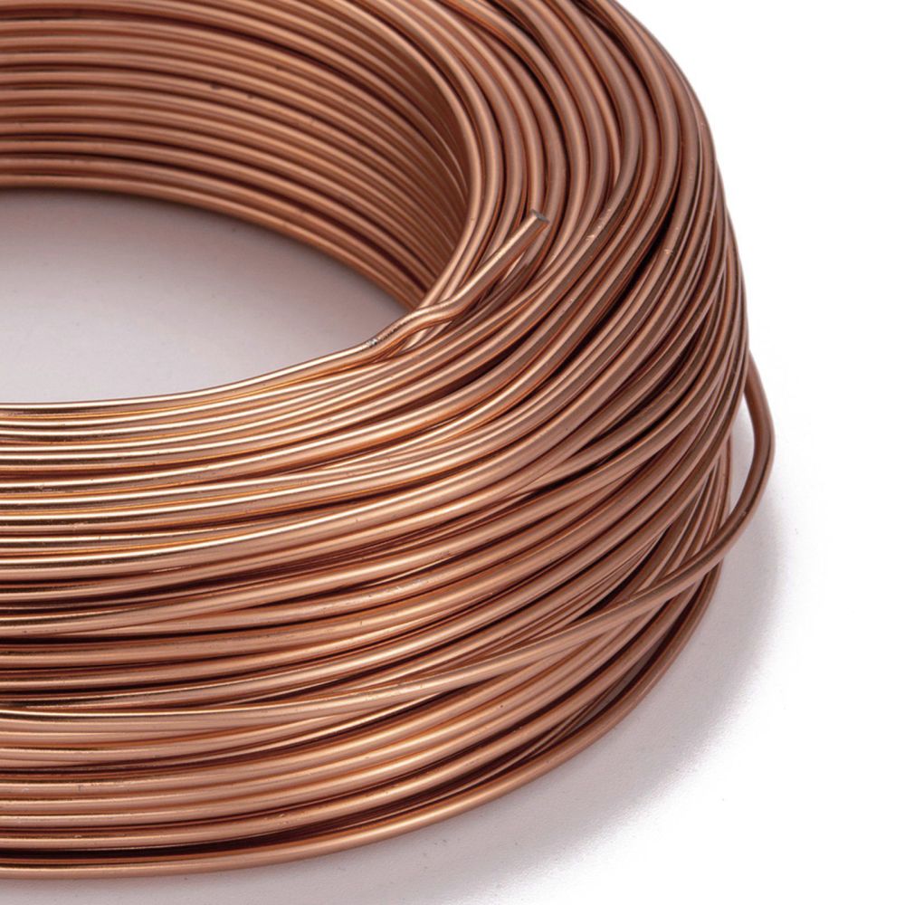 Anodized Aluminum Wire Bendable Metal Craft Wire Flexible Craft Wire for Beading Jewelry Craft Making Saddle Brown 12 Gauge 2.0mm