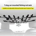 thumbnail image 3 of Lifetechs 1 Pair Car Fishing Rod Holder 7 Loop Adjustable Heavy Duty Auto Vehicle SUV Truck Wagons Fishing Pole Rack Carrier Belt Storage Fixing Organizer Strap, 3 of 7