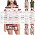 thumbnail image 3 of sdbrld Girls Christmas Pajamas Button Up Top & Shorts Matching Pjs Set Kids Sleepwear Set Xmas Gift for Children Sizes 8-9 Years, 3 of 5