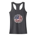thumbnail image 4 of Usmixi Womens Tank Tops 4th July Loose Fit Fashion Independence Day Patriotic Shirts Vest Summer Trendy Sunflower American Flag Print Crewneck Sleeveless Shirts Blouse Gray s, 4 of 4
