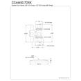 thumbnail image 2 of Kingston Brass CC44450DXK 5/8-Inch O.D. Comp x 1/2-Inch O.D. Comp Quarter-Turn Straight Shut-Off Valve with Flange in Matte Black, 2 of 5