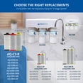 thumbnail image 6 of Aquasana Replacement Filter Cartridges | Fit Claryum 3-Stage Under Sink Water Filter | WQA Certified to Reduce Up to 99.99% of PFAS, Microplastics, Lead & Chlorine | 3 Count | AQ-C3-R, 6 of 7
