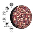 thumbnail image 4 of Goofa Skull record Guitar music Pattern Universal Tire Cover for Jeep, SUV, Truck, and Trailer – Waterproof, UV-Resistant,Easy to Install, Fits 14"-17" Tires-16 inch, 4 of 6